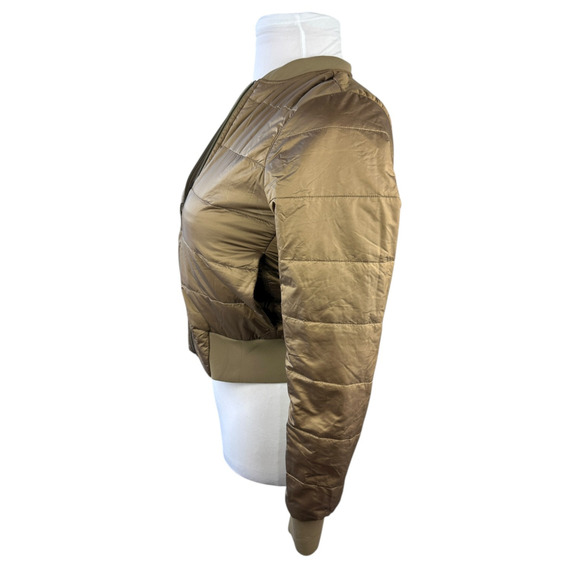 *Damaged/Flawed Lululemon Non-Stop Bomber Jacket Bold Beige Gold Zip Size 4 - Picture 15 of 16